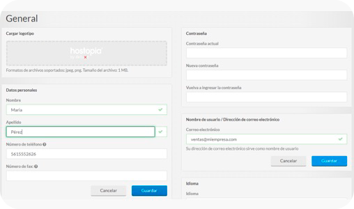 personaliza tu sitio web con Claro Cloud